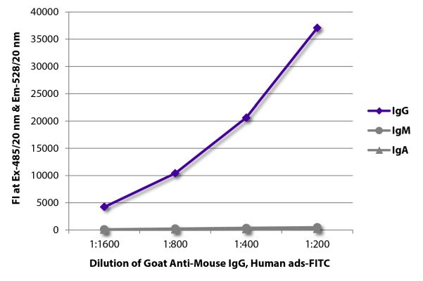 Image: Goat IgG anti-Mouse IgG (Fc)-FITC, MinX Hu