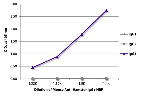 Abbildung: Maus IgG anti-Hamster armenisch IgG3 (Fc)-HRPO, MinX keine