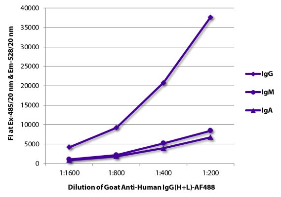 Image: Goat IgG anti-Human IgG (H+L)-Alexa Fluor 488, MinX none