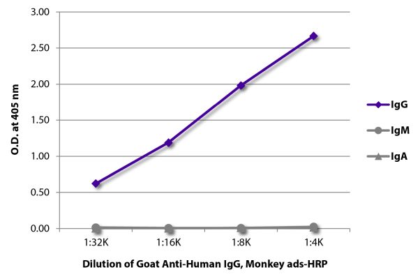 Abbildung: Ziege IgG anti-Human IgG (Fc)-HRPO, MinX Mo