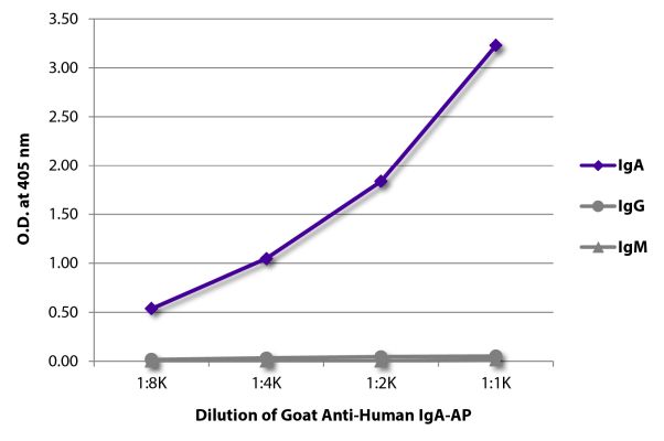 Abbildung: Ziege IgG anti-Human IgA-Alk. Phos., MinX keine