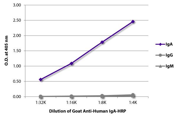 Abbildung: Ziege IgG anti-Human IgA-HRPO, MinX keine