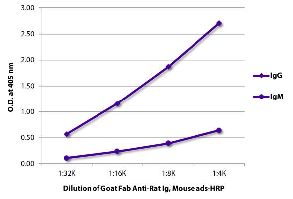 Abbildung: Ziege IgG anti-Ratte IgG+IgM (H+L)-HRPO, MinX Ms