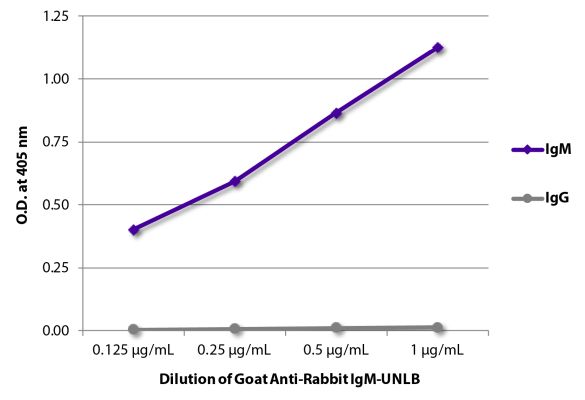 Abbildung: Ziege IgG anti-Kaninchen IgM (µ)-unkonj., MinX keine