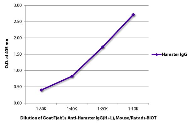 Image: Goat F(ab')2 anti-Hamster armenian IgG (H+L)-Biotin, MinX Ms,Rt
