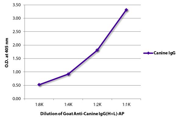 Abbildung: Ziege IgG anti-Hund IgG (H+L)-Alk. Phos., MinX keine