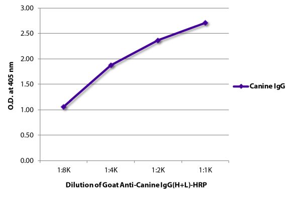 Abbildung: Ziege IgG anti-Hund IgG (H+L)-HRPO, MinX keine