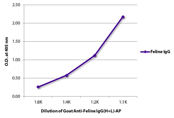 Abbildung: Ziege IgG anti-Katze IgG (H+L)-Alk. Phos., MinX keine