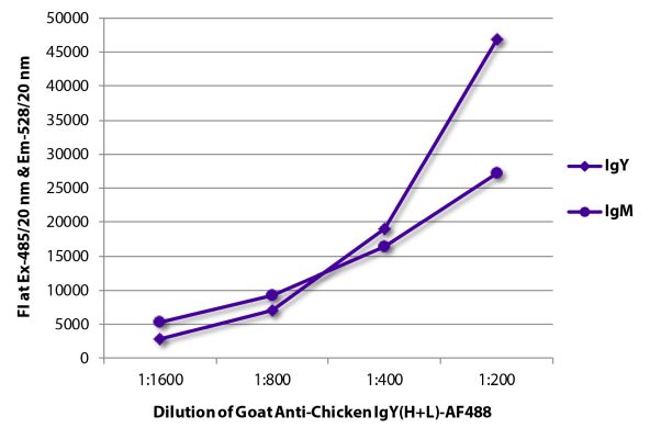Image: Goat IgG anti-Chicken IgY (H+L)-Alexa Fluor 488, MinX none