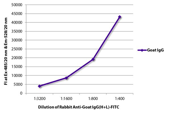 Abbildung: Kaninchen IgG anti-Ziege IgG (H+L)-FITC, MinX keine