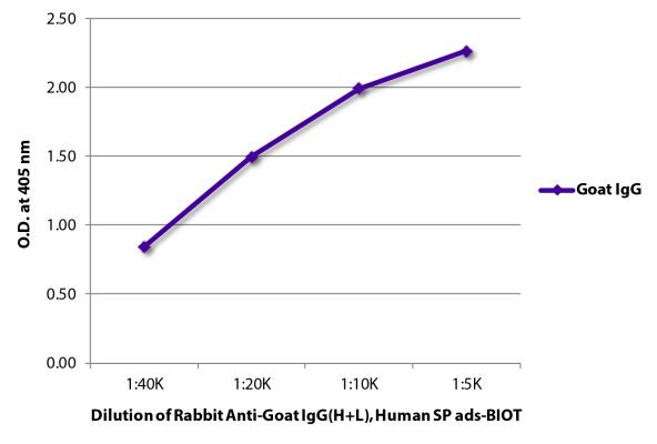 Abbildung: Kaninchen IgG anti-Ziege IgG (H+L)-Biotin, MinX Hu