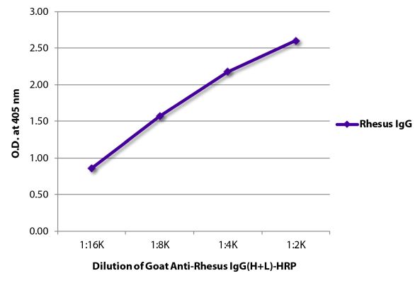 Abbildung: Ziege IgG anti-Affe IgG (H+L)-HRPO, MinX keine