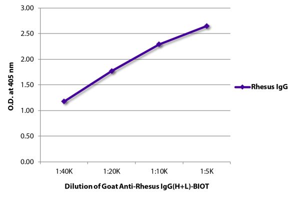 Abbildung: Ziege IgG anti-Affe IgG (H+L)-Biotin, MinX keine