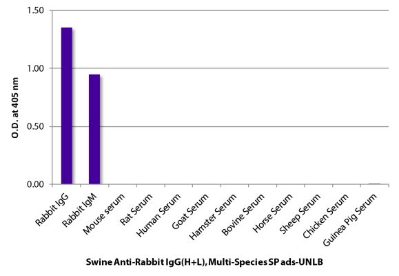 Image: Swine IgG anti-Rabbit IgG (H+L)-unconj., MinX Hu,Ms,Rt,Ha,Bo,Ho,Sh,Ck,Gp,Go