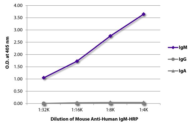 Abbildung: Maus IgG anti-Human IgM (µ)-HRPO, MinX keine